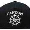 imageDALIX Captain Snapback Flat Bill Baseball Hat Embroidered Cap MensBlack