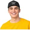 imageDALIX Captain Snapback Flat Bill Baseball Hat Embroidered Cap MensBlack