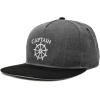 imageDALIX Captain Snapback Flat Bill Baseball Hat Embroidered Cap MensBlack Dark Gray
