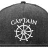 imageDALIX Captain Snapback Flat Bill Baseball Hat Embroidered Cap MensDark Gray