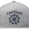 imageDALIX Captain Snapback Flat Bill Baseball Hat Embroidered Cap MensLight Gray