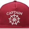 imageDALIX Captain Snapback Flat Bill Baseball Hat Embroidered Cap MensMaroon