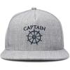 imageDALIX Captain Snapback Flat Bill Baseball Hat Embroidered Cap MensLight Gray