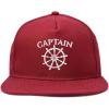 imageDALIX Captain Snapback Flat Bill Baseball Hat Embroidered Cap MensMaroon