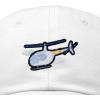 imageDALIX Helicopter Embroidered Dad Cap Cotton Baseball Hat MensWhite