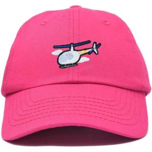 imageDALIX Helicopter Embroidered Dad Cap Cotton Baseball Hat MensHot Pink