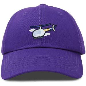 imageDALIX Helicopter Embroidered Dad Cap Cotton Baseball Hat MensPurple