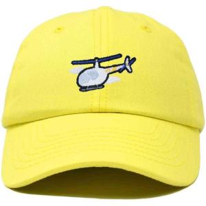 imageDALIX Helicopter Embroidered Dad Cap Cotton Baseball Hat MensYellow