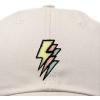 imageDALIX Lightning Embroidered Bolt Dad Hat Cotton Baseball Cap Adjustable MensBeige