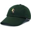 imageDALIX Lightning Embroidered Bolt Dad Hat Cotton Baseball Cap Adjustable MensDark Green