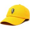 imageDALIX Lightning Embroidered Bolt Dad Hat Cotton Baseball Cap Adjustable MensGold