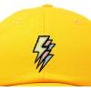 imageDALIX Lightning Embroidered Bolt Dad Hat Cotton Baseball Cap Adjustable MensGold