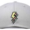 imageDALIX Lightning Embroidered Bolt Dad Hat Cotton Baseball Cap Adjustable MensGray