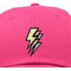 imageDALIX Lightning Embroidered Bolt Dad Hat Cotton Baseball Cap Adjustable MensHot Pink