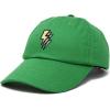 imageDALIX Lightning Embroidered Bolt Dad Hat Cotton Baseball Cap Adjustable MensKelly Green