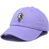 imageDALIX Lightning Embroidered Bolt Dad Hat Cotton Baseball Cap Adjustable MensLavender