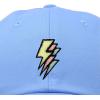 imageDALIX Lightning Embroidered Bolt Dad Hat Cotton Baseball Cap Adjustable MensLight Blue