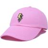 imageDALIX Lightning Embroidered Bolt Dad Hat Cotton Baseball Cap Adjustable MensLight Pink
