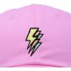 imageDALIX Lightning Embroidered Bolt Dad Hat Cotton Baseball Cap Adjustable MensLight Pink