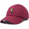 imageDALIX Lightning Embroidered Bolt Dad Hat Cotton Baseball Cap Adjustable MensMaroon