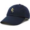 imageDALIX Lightning Embroidered Bolt Dad Hat Cotton Baseball Cap Adjustable MensNavy Blue