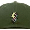 imageDALIX Lightning Embroidered Bolt Dad Hat Cotton Baseball Cap Adjustable MensOlive