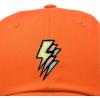 imageDALIX Lightning Embroidered Bolt Dad Hat Cotton Baseball Cap Adjustable MensOrange