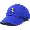 imageDALIX Lightning Embroidered Bolt Dad Hat Cotton Baseball Cap Adjustable MensRoyal Blue