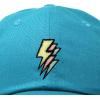 imageDALIX Lightning Embroidered Bolt Dad Hat Cotton Baseball Cap Adjustable MensTeal