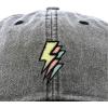 imageDALIX Lightning Embroidered Bolt Dad Hat Cotton Baseball Cap Adjustable MensWashed Black