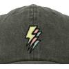 imageDALIX Lightning Embroidered Bolt Dad Hat Cotton Baseball Cap Adjustable MensWashed Gray