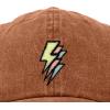 imageDALIX Lightning Embroidered Bolt Dad Hat Cotton Baseball Cap Adjustable MensWashed Orange