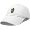 imageDALIX Lightning Embroidered Bolt Dad Hat Cotton Baseball Cap Adjustable MensWhite