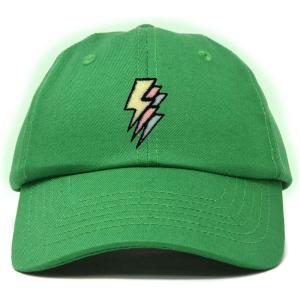 imageDALIX Lightning Embroidered Bolt Dad Hat Cotton Baseball Cap Adjustable MensKelly Green