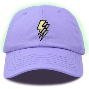imageDALIX Lightning Embroidered Bolt Dad Hat Cotton Baseball Cap Adjustable MensLavender