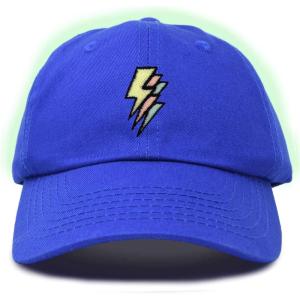 imageDALIX Lightning Embroidered Bolt Dad Hat Cotton Baseball Cap Adjustable MensRoyal Blue