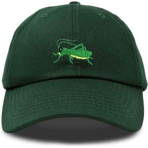imageNature Outdoors Grasshopper Baseball Cap Embroidered HatDark Green