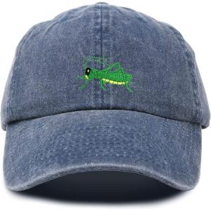 imageNature Outdoors Grasshopper Baseball Cap Embroidered HatWashed Navy Blue