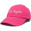 imageDALIX Los Angeles Embroidered Cotton Dad Cap Summer LA Baseball HatHot Pink