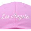 imageDALIX Los Angeles Embroidered Cotton Dad Cap Summer LA Baseball HatLight Pink