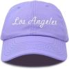imageDALIX Los Angeles Embroidered Cotton Dad Cap Summer LA Baseball HatLavender