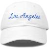 imageDALIX Los Angeles Embroidered Cotton Dad Cap Summer LA Baseball HatWhite