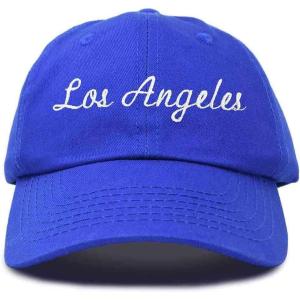 imageDALIX Los Angeles Embroidered Cotton Dad Cap Summer LA Baseball HatRoyal Blue