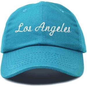 imageDALIX Los Angeles Embroidered Cotton Dad Cap Summer LA Baseball HatTeal