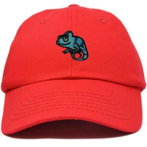 imageDALIX Chameleon Cap Embroidered Mens Cotton Dad Hat Baseball HatRed