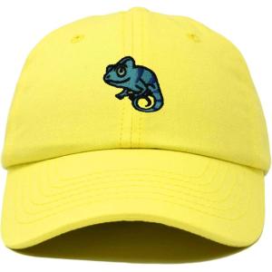 imageDALIX Chameleon Cap Embroidered Mens Cotton Dad Hat Baseball HatYellow
