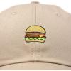 imageDALIX Hamburger Hat Cheeseburger Dad Baseball Cap GiftKhaki