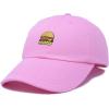 imageDALIX Hamburger Hat Cheeseburger Dad Baseball Cap GiftLight Pink