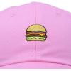 imageDALIX Hamburger Hat Cheeseburger Dad Baseball Cap GiftLight Pink