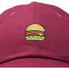 imageDALIX Hamburger Hat Cheeseburger Dad Baseball Cap GiftMaroon